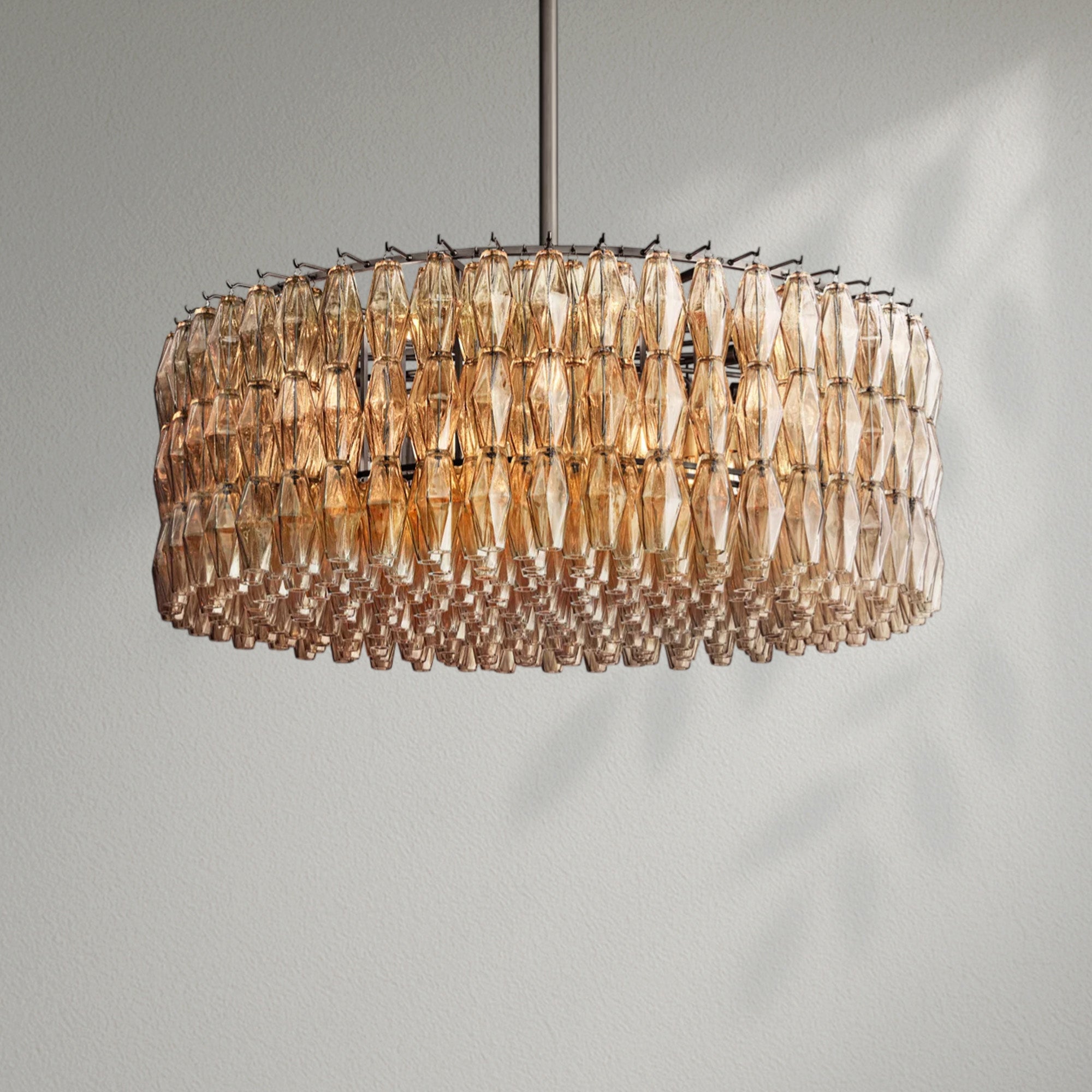 Chiaran Smoke Glass Round Chandelier