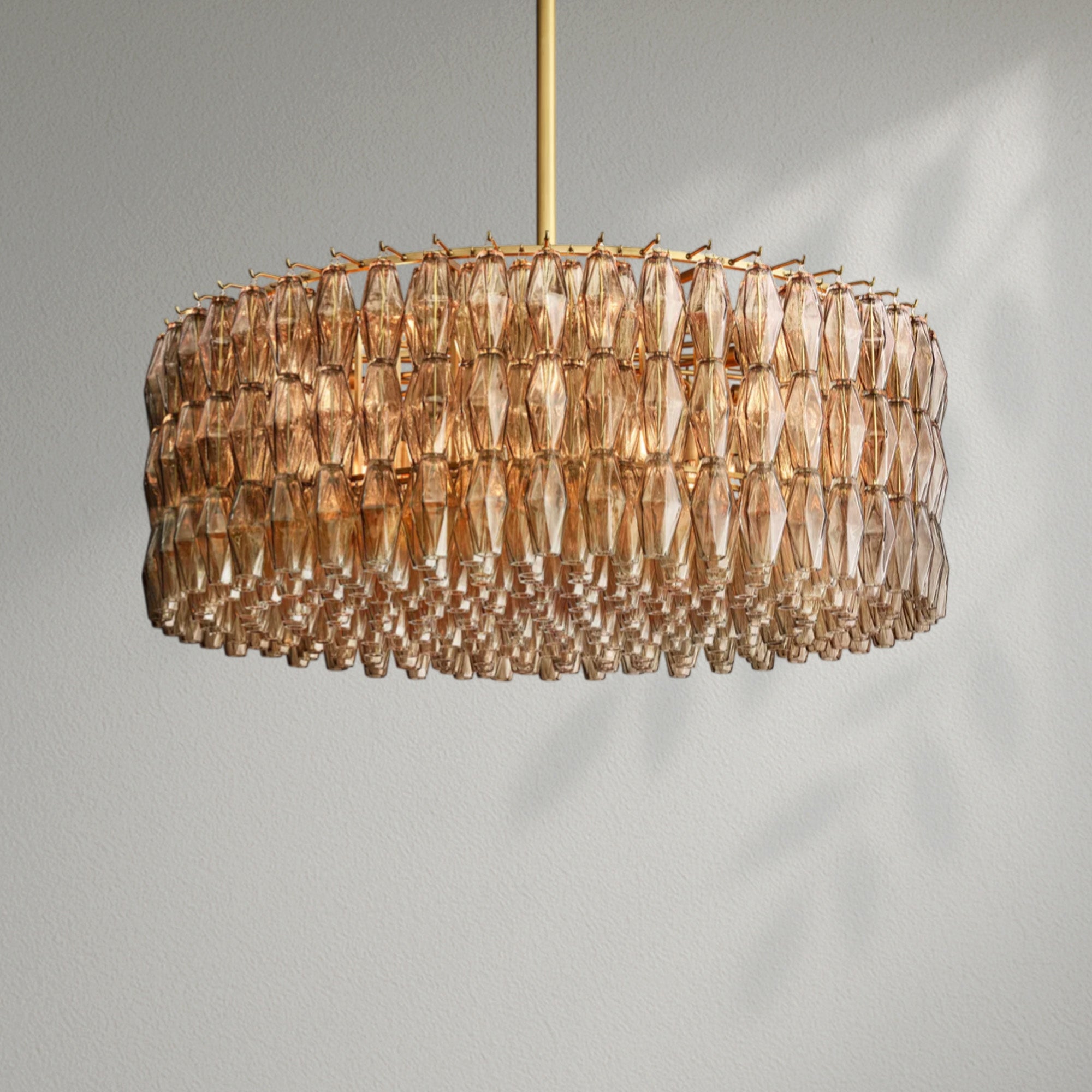 Chiaran Smoke Glass Round Chandelier