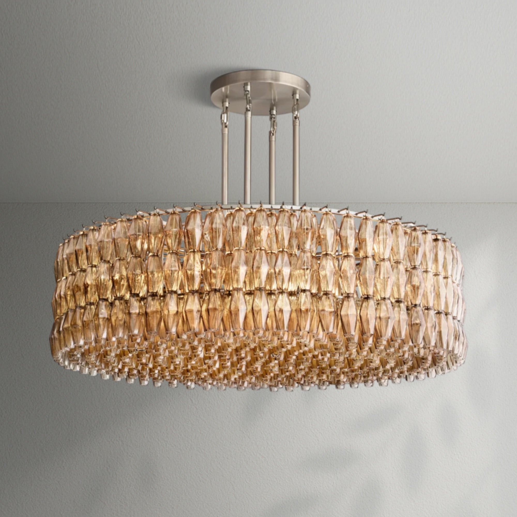 Chiaran Smoke Glass Round Chandelier
