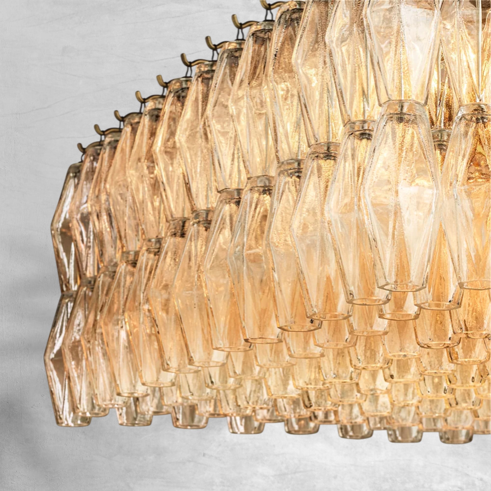 Cyra Glass Rectangular Chandelier