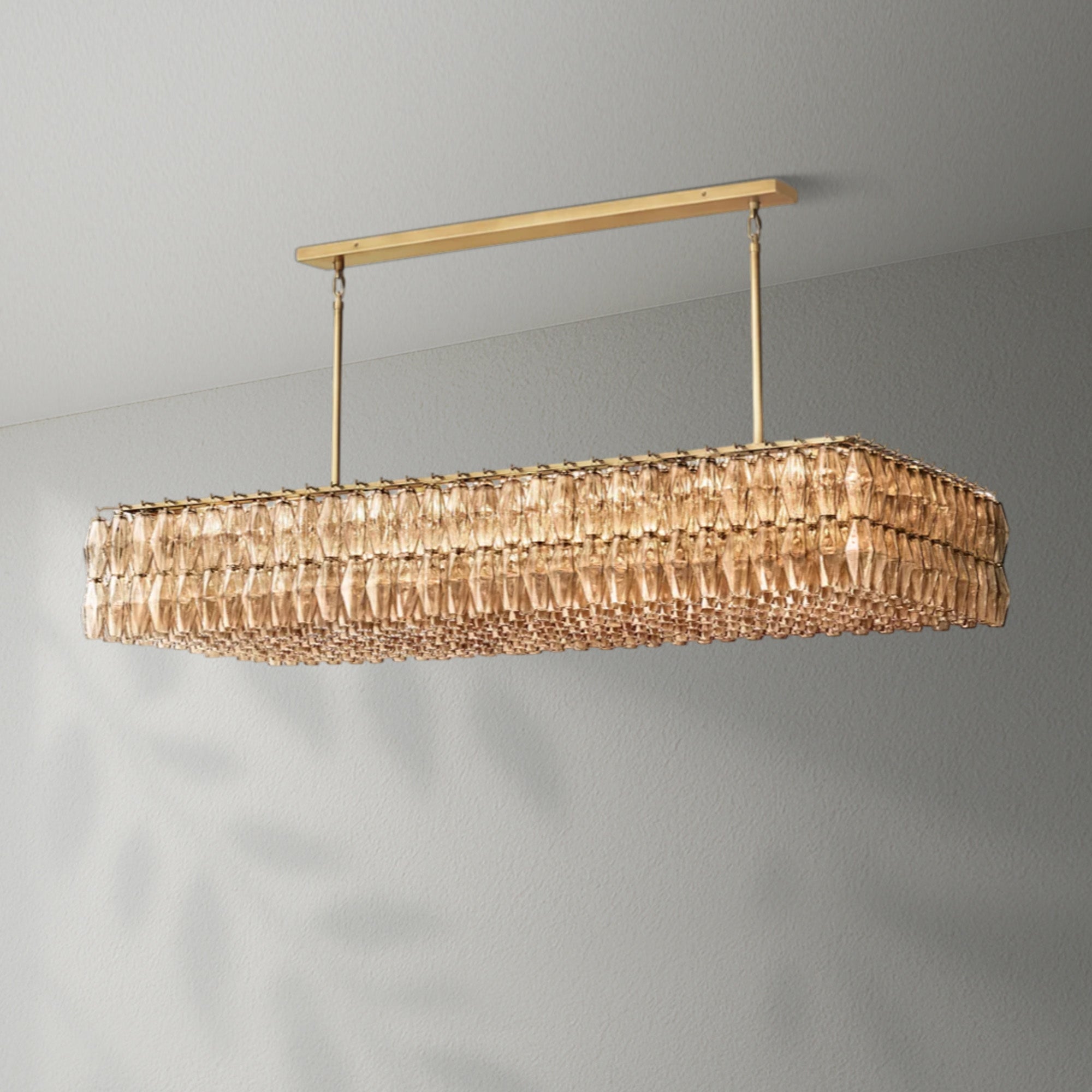Chiaran Glass Rectangular Chandelier