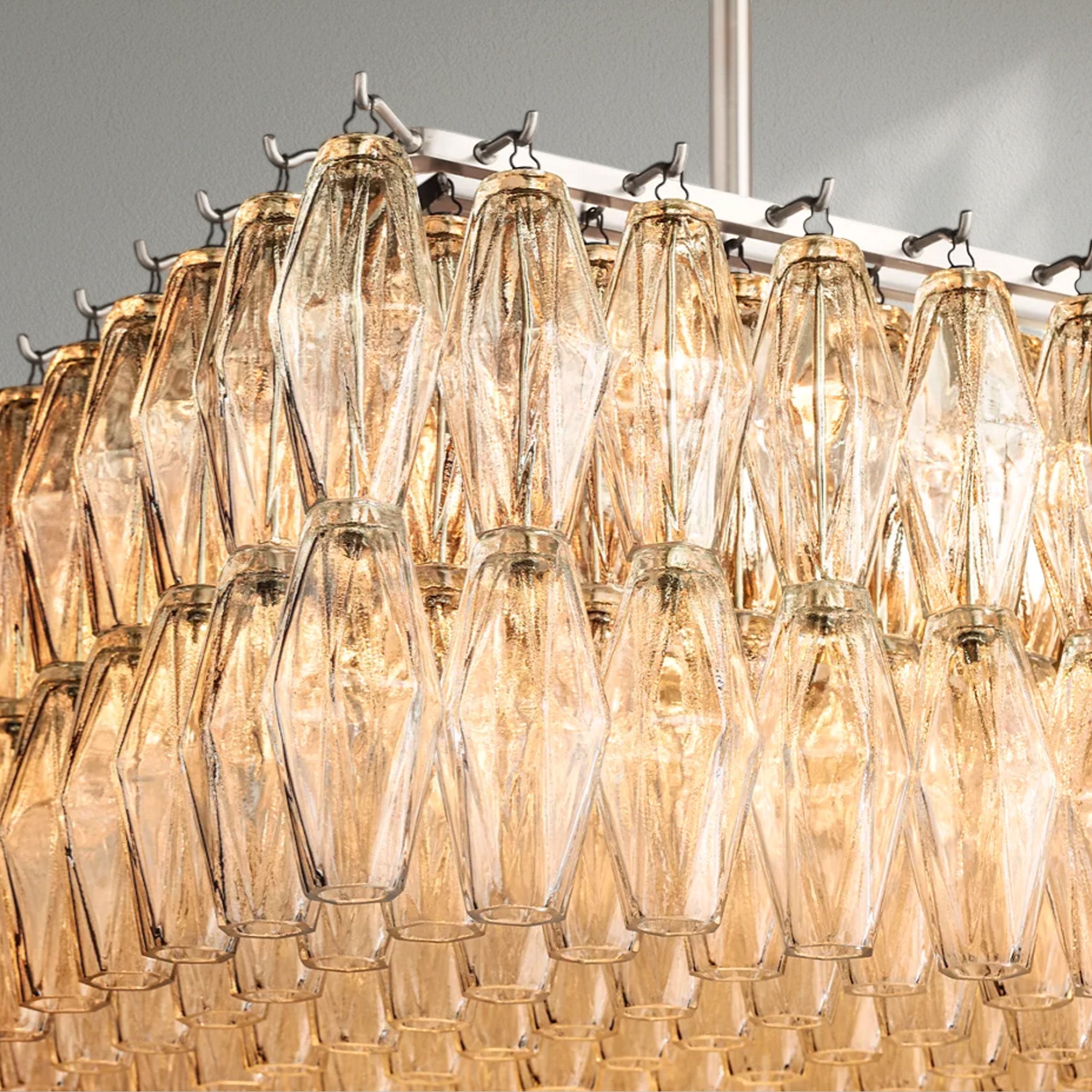 Chiaran Glass Rectangular Chandelier