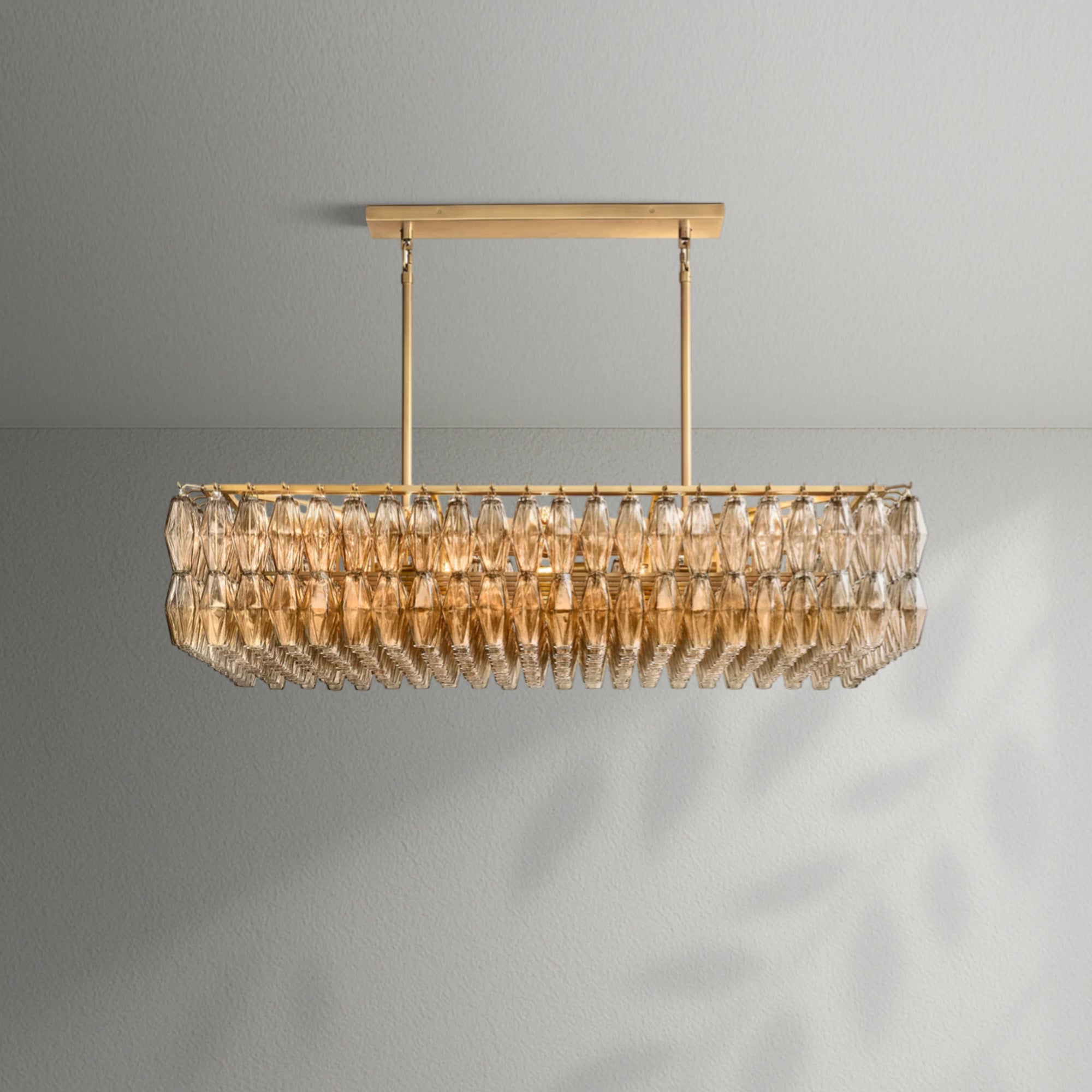 Chiaran Glass Rectangular Chandelier