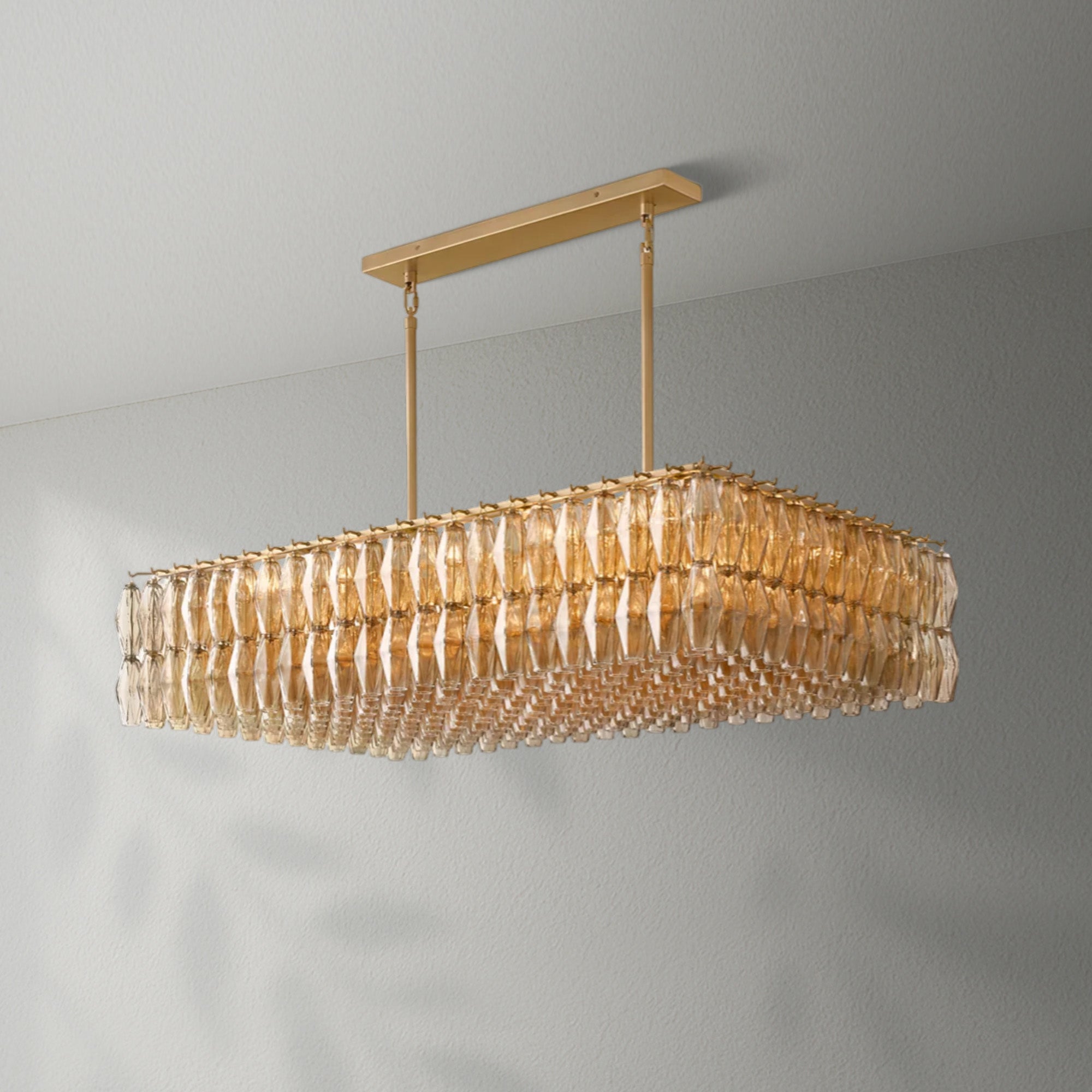 Chiaran Glass Rectangular Chandelier
