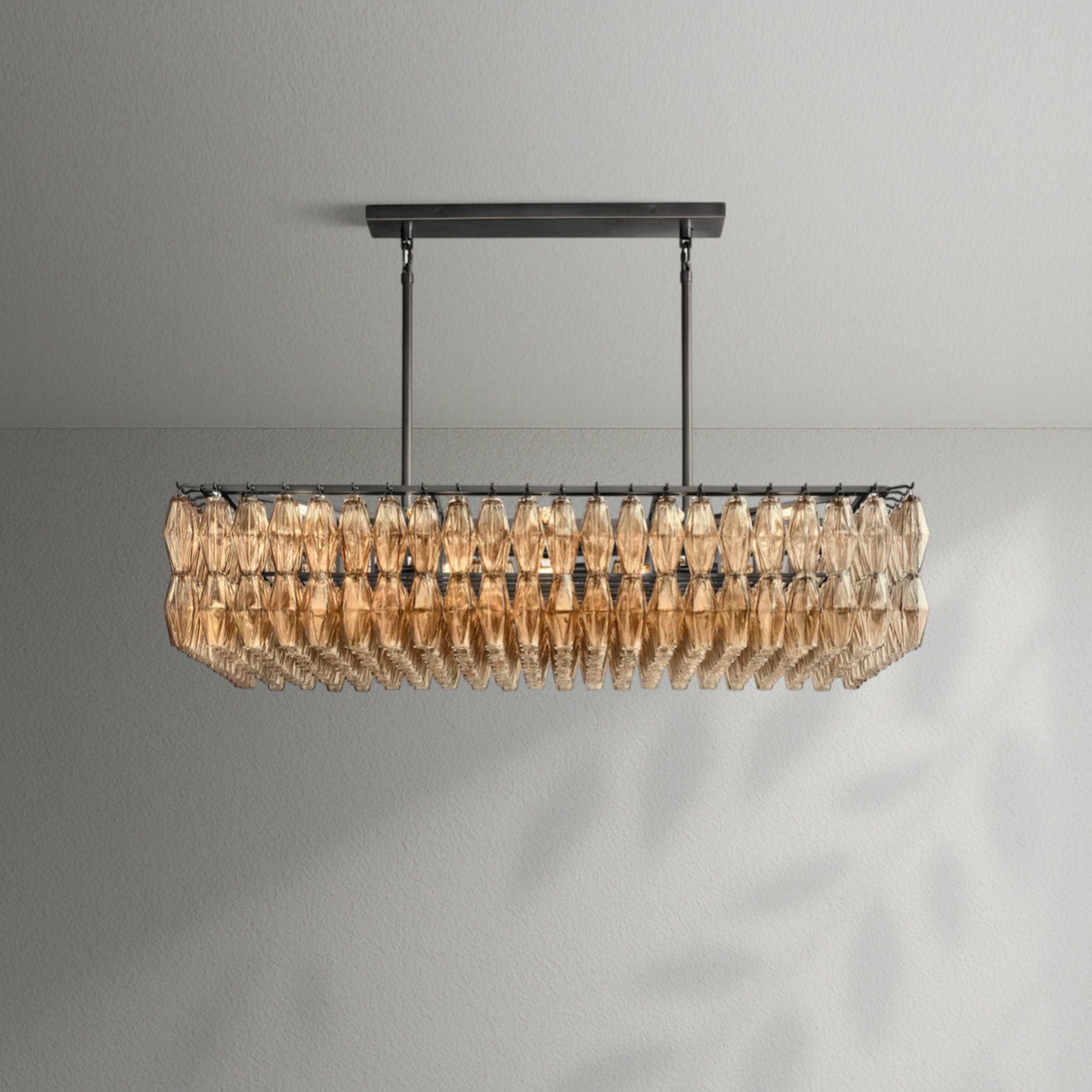Chiaran Glass Rectangular Chandelier