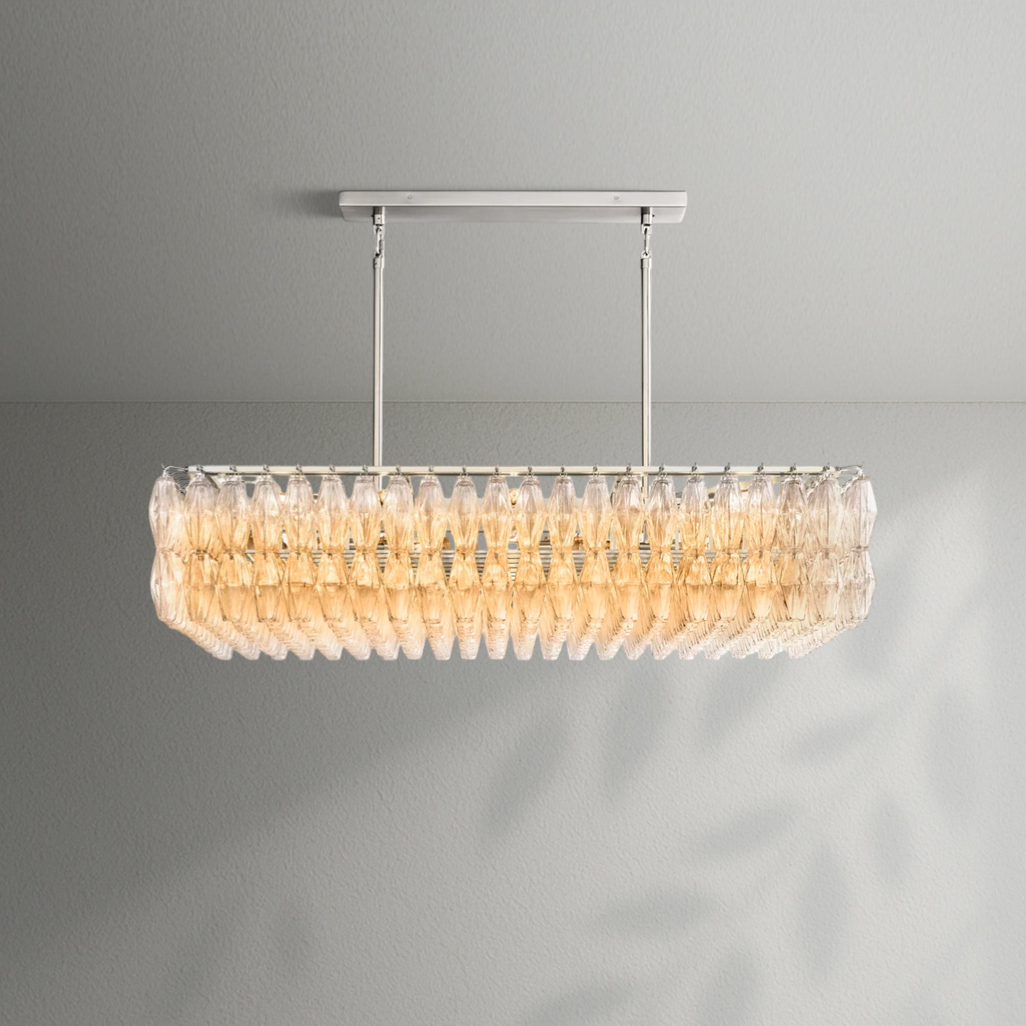 Chiaran Glass Rectangular Chandelier