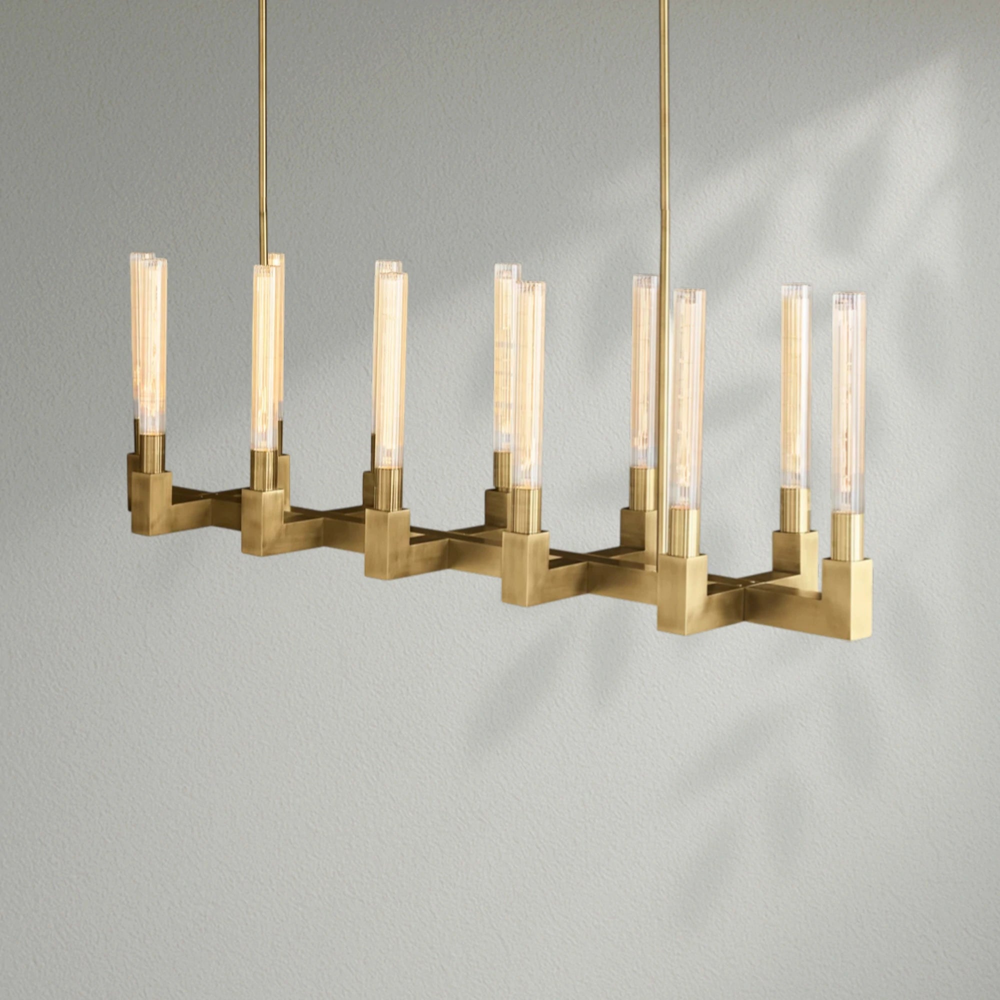 Cannelo Glass Linear Chandelier