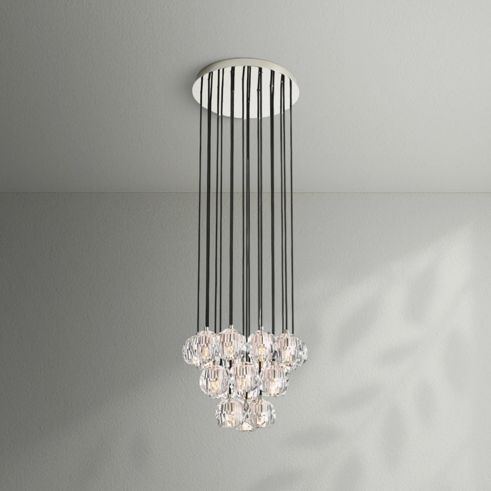 Boule Do Crystal Cluster Round Chandelier