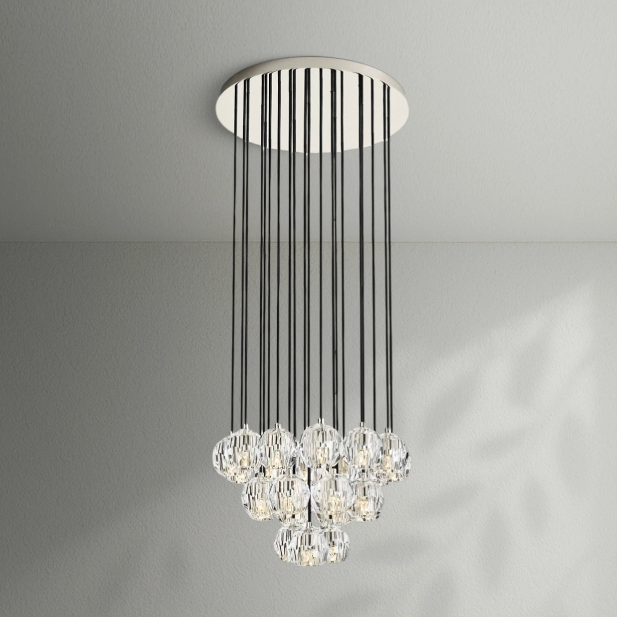Boule Do Crystal Cluster Round Chandelier