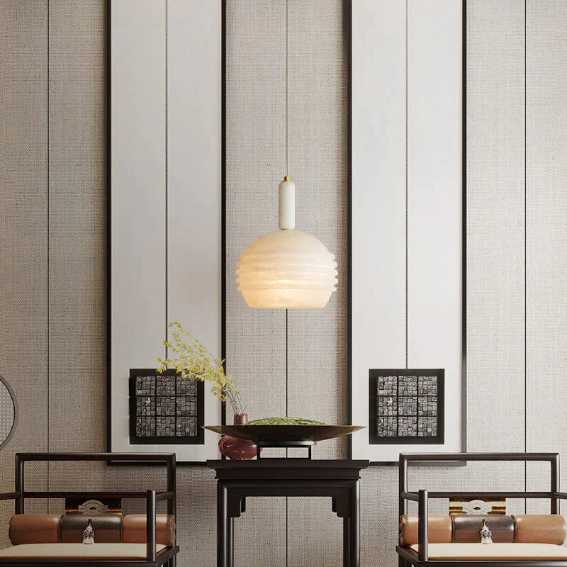 Nina Modern Alabaster Pendant Light, Alabaster Pendant Lamp Besides Bed Pendant Light Luster Gaze