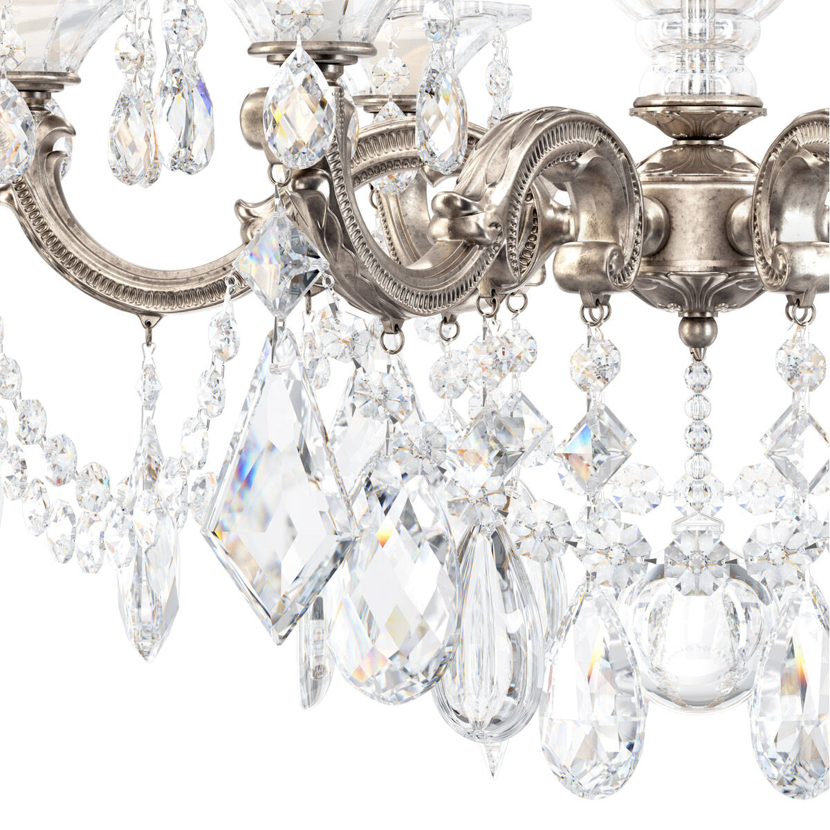 Luster Gaze Heirloom Gold Rococo Grand Chandelier 23" - Background Shot