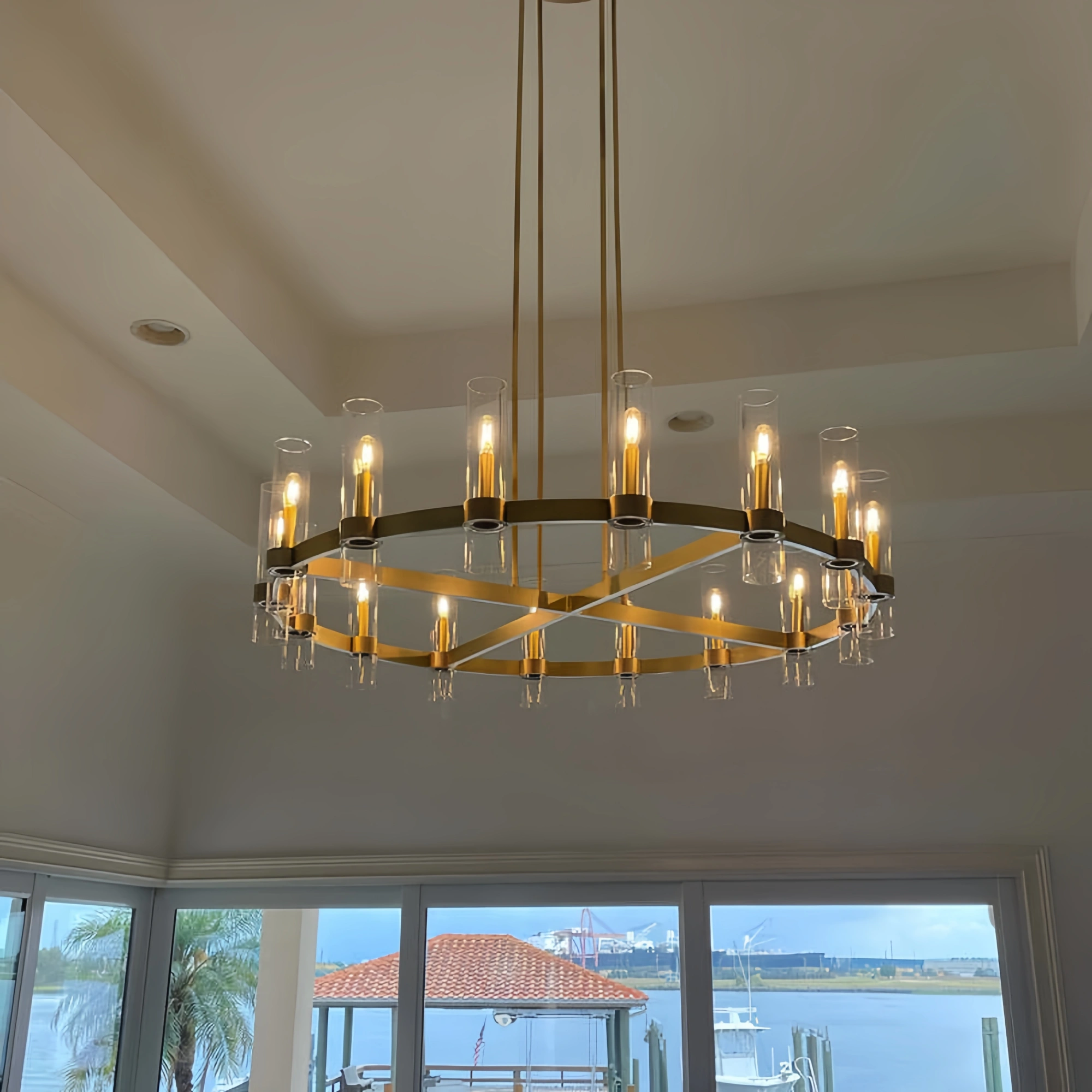 Savelle Glass Round Chandelier