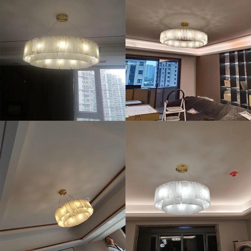Regalis Alabaster Chandelier Light