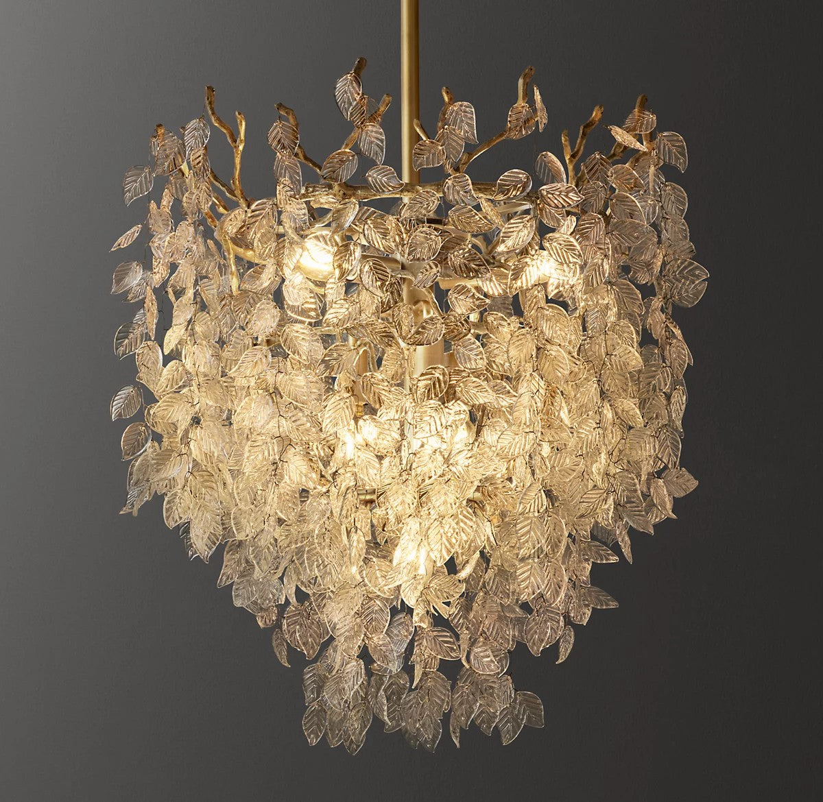 Luster Gaze Veridian Bloom Glass Branch Chandelier - Background Shot