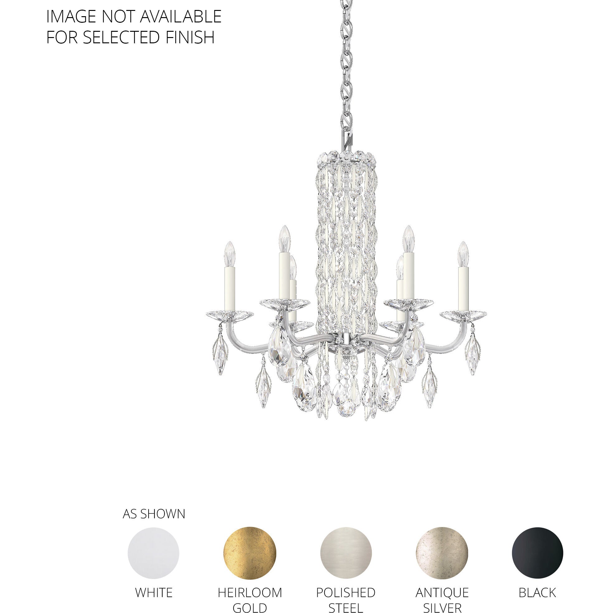 Luster Gaze Radiant Cascade 6-Light Crystal Chandelier - Background Shot