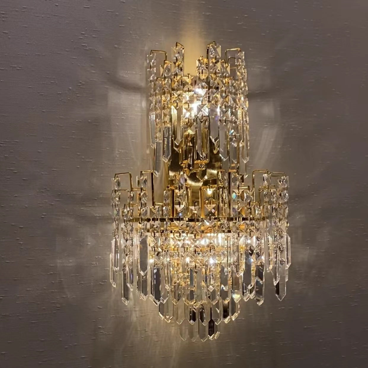 Luster Gaze Grand Lumina Round Crystal Chandelier - Background Shot