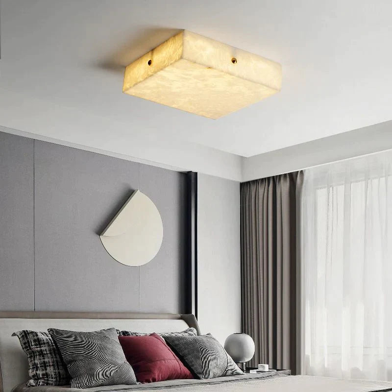 Coral Modern Alabaster Flushmount, Designer Ceiling Light Fixtures Chandelier Luster Gaze   