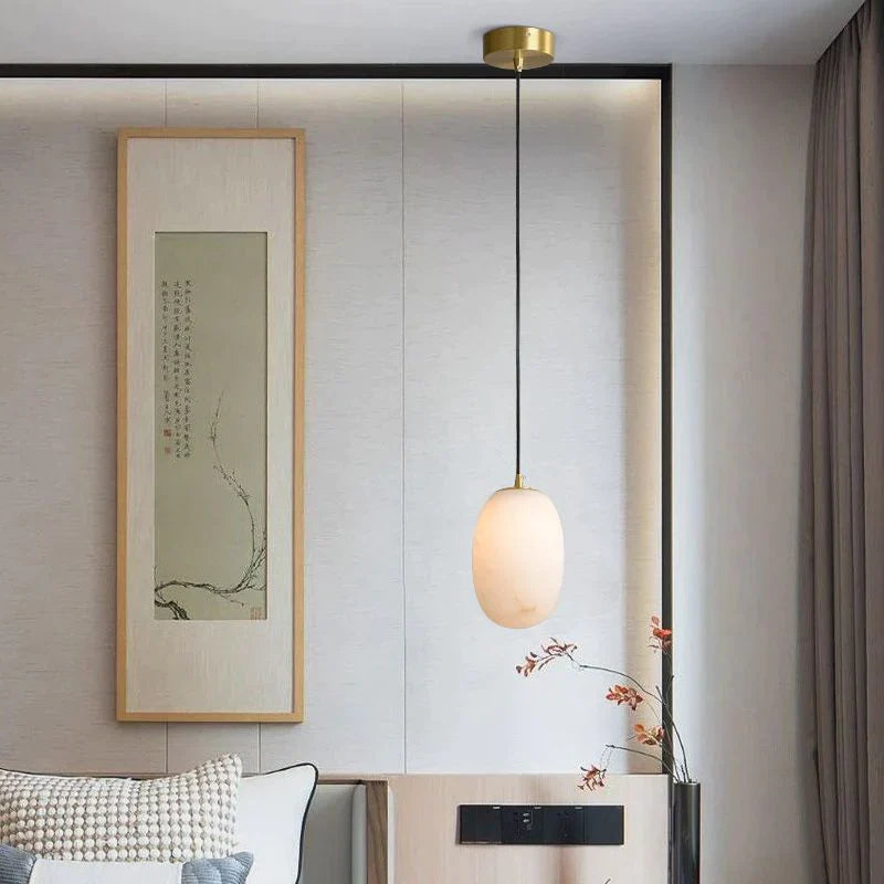 José  Modern Real Alabaster Pendant Lighting Beside Bed,  Dining Table Pendant Pendant Light Luster Gaze Small  