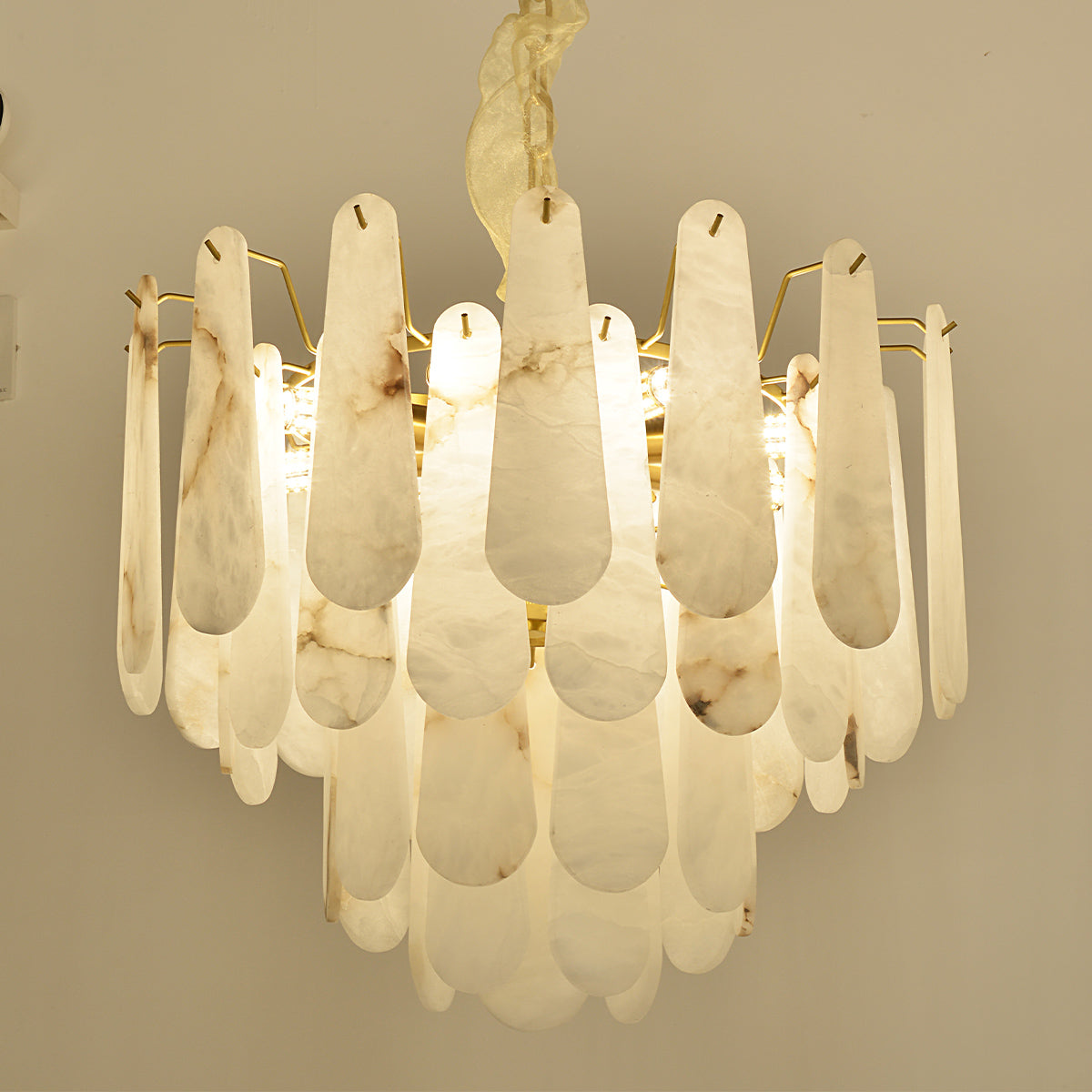 Multi-layered Snowflake Gypsum Chandelier