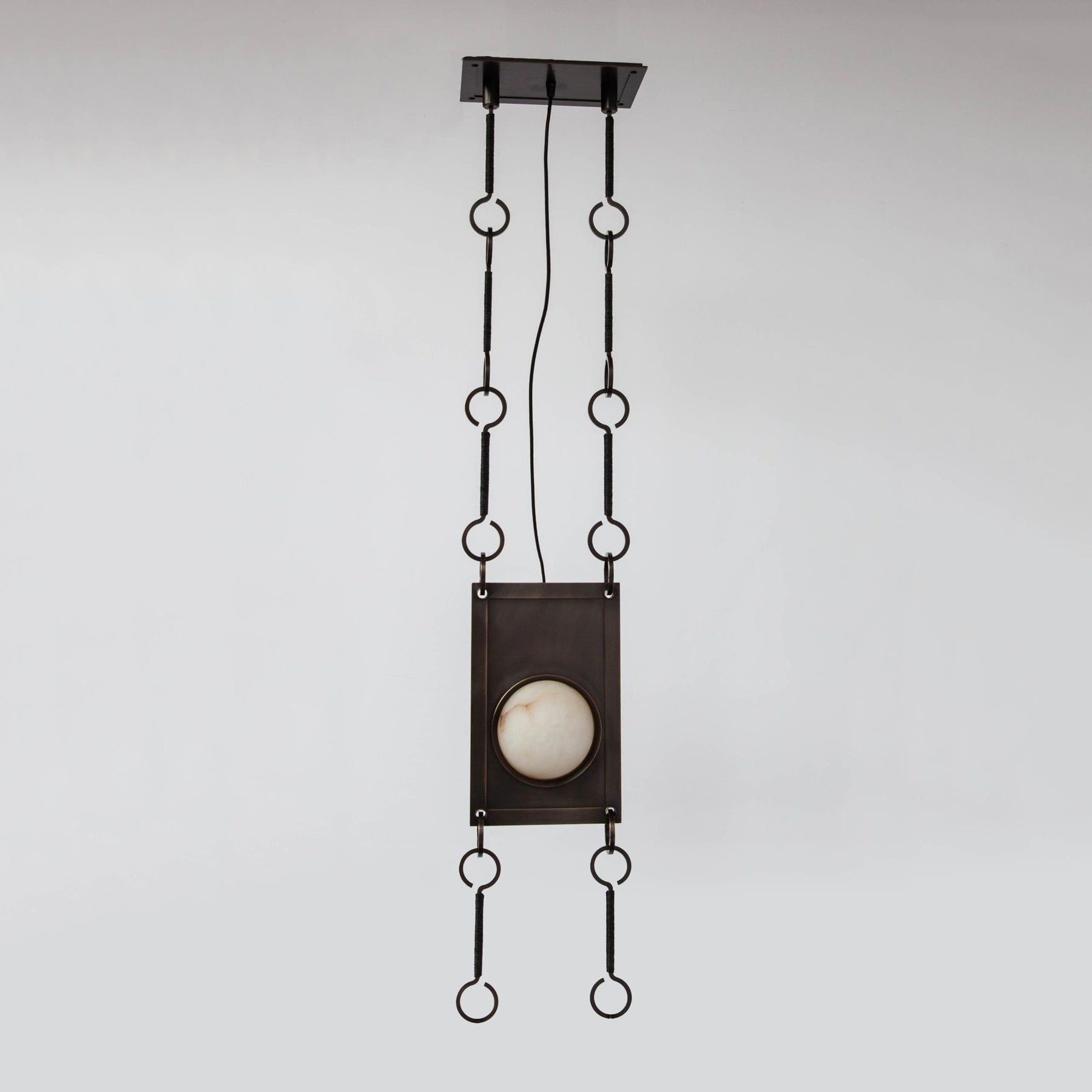 Luster Gaze Alabaster Arc Pendant Chandelier - Background Shot