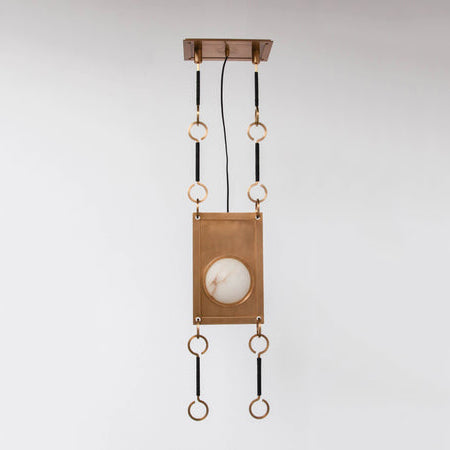 Luster Gaze Alabaster Arc Pendant Chandelier - Background Shot