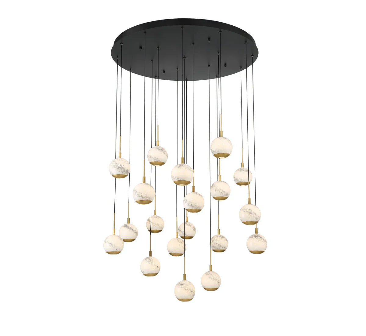Baveno 30 Light Round LED Chandelier