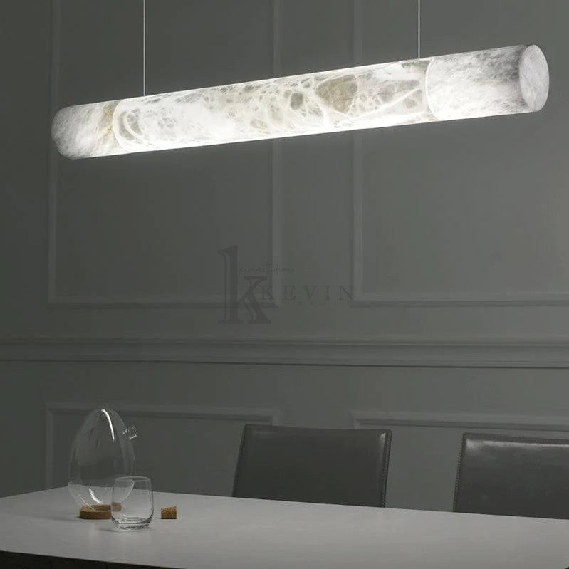 Gerta Modern Alabaster Linear Pendant Light, Kitchen Island Lighting Chandelier Luster Gaze   