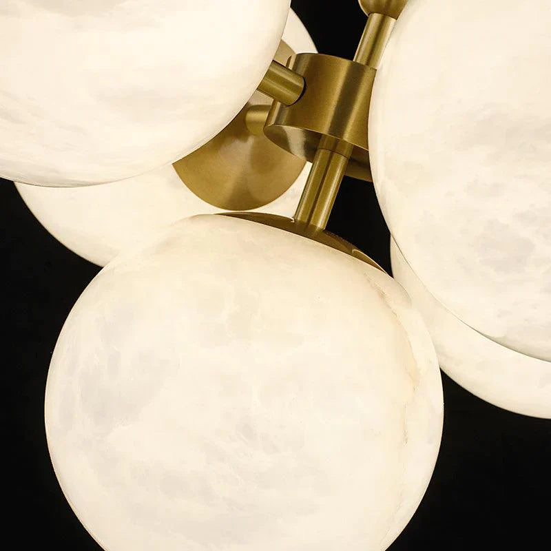 Carmen Modern Alabaster Kitchen Island Pendant, Real Alabaster Pendant Lamp For Bedroom Chandelier Luster Gaze   