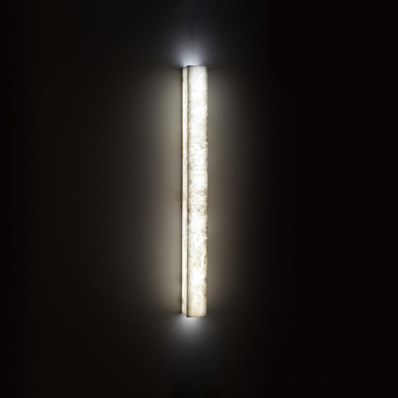Flor Rectangular Modern Alabaster Wall Light Besides Bed Wall Light Fixtures Luster Gaze 31.1" H  