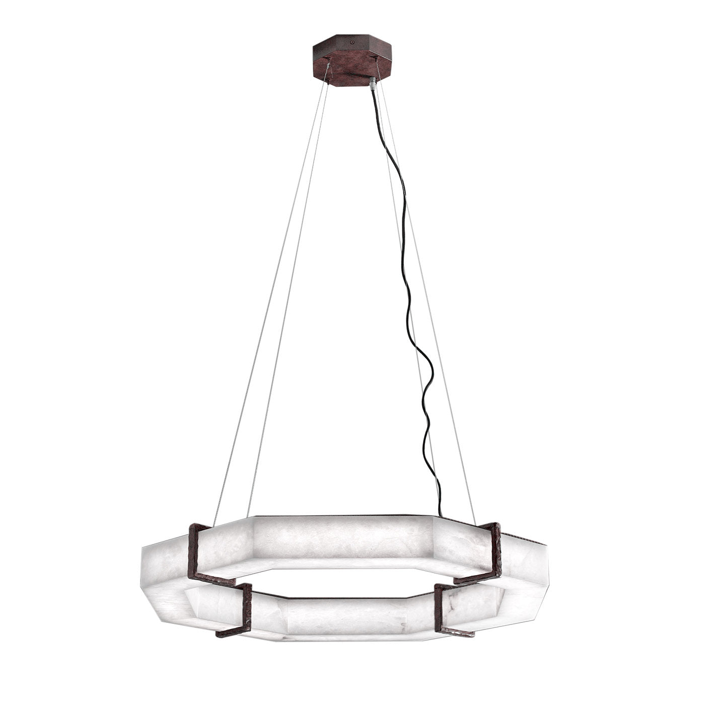 Maxine Modern Creative Retro Alabaster Living Room Round Chandelier Chandelier Luster Gaze