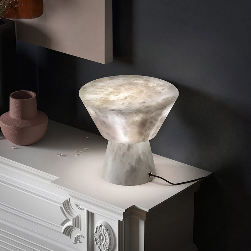 Franta Modern L Alabaster Living Room Table Lamp Besides Bed table lamp Luster Gaze