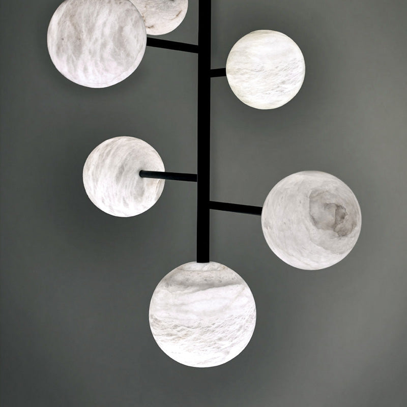 Sian Modern Sphere Delight - Modern Artistic Alabaster Pendant Light Chandelier Luster Gaze