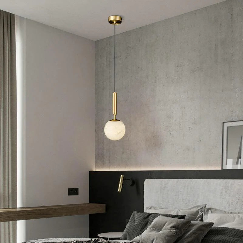 Carmen Modern Alabaster Kitchen Island Pendant, Real Alabaster Pendant Lamp For Bedroom Chandelier Luster Gaze   