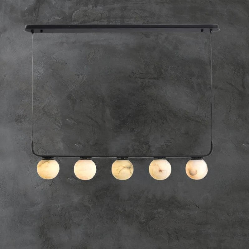 Koltin Modern Alabaster Global Kitchen Island Pendant 5 Lights  Luster Gaze