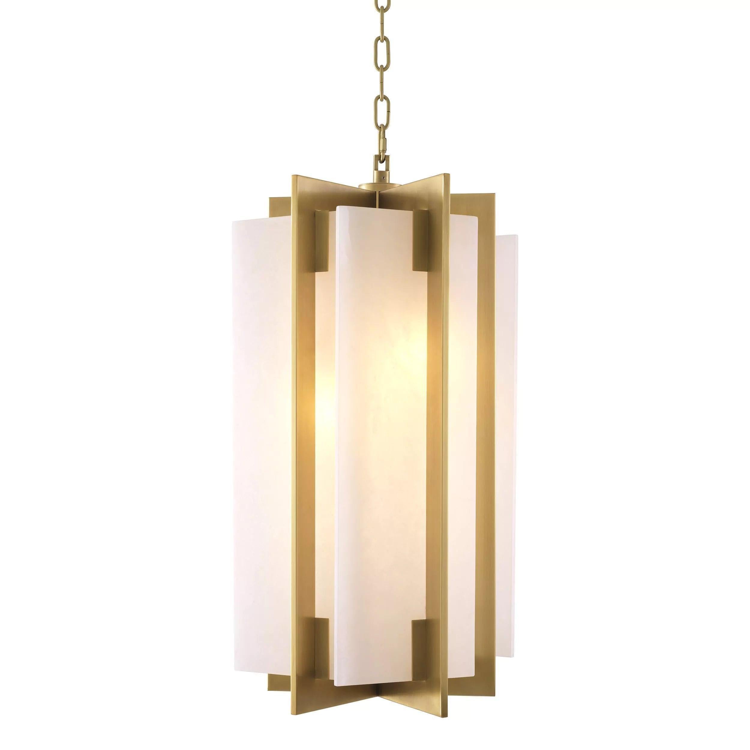 Luster Gaze Veridian Alabaster 5-Light Chandelier - Background Shot