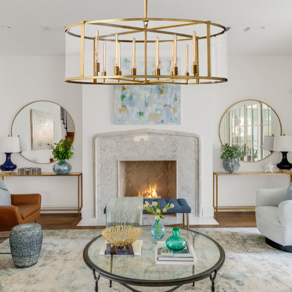Bickman Glass Round Chandelier