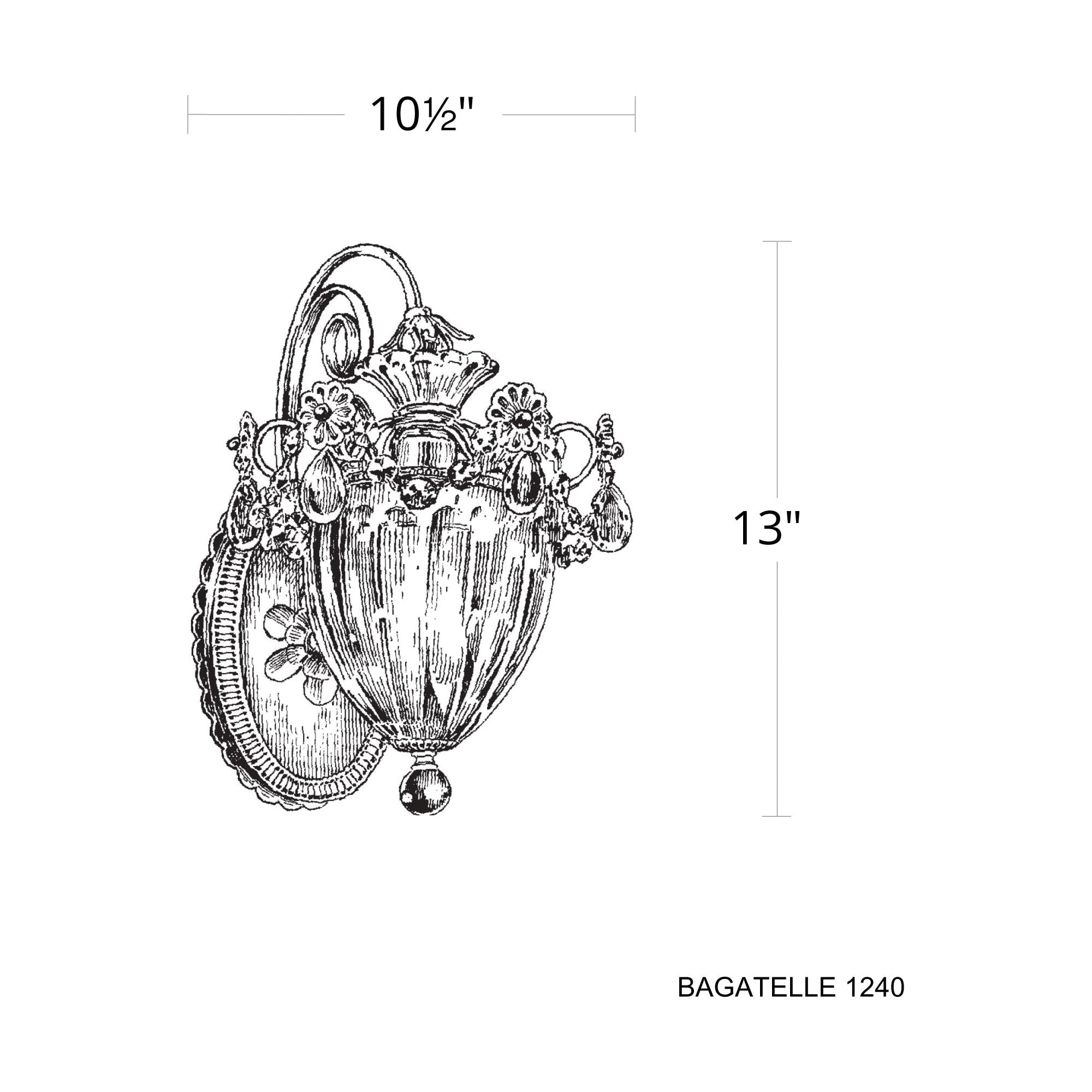 Luster Gaze Heritage Bloom 1-Light Wall Sconce - Background Shot