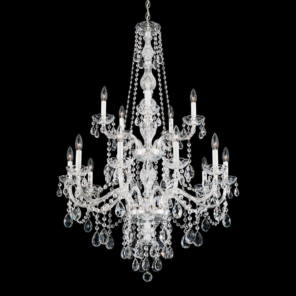 Luster Gaze Regal Radiance Grand Crystal Chandelier - Background Shot