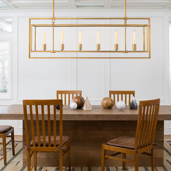 Bickman Glass Rectangular Chandelier