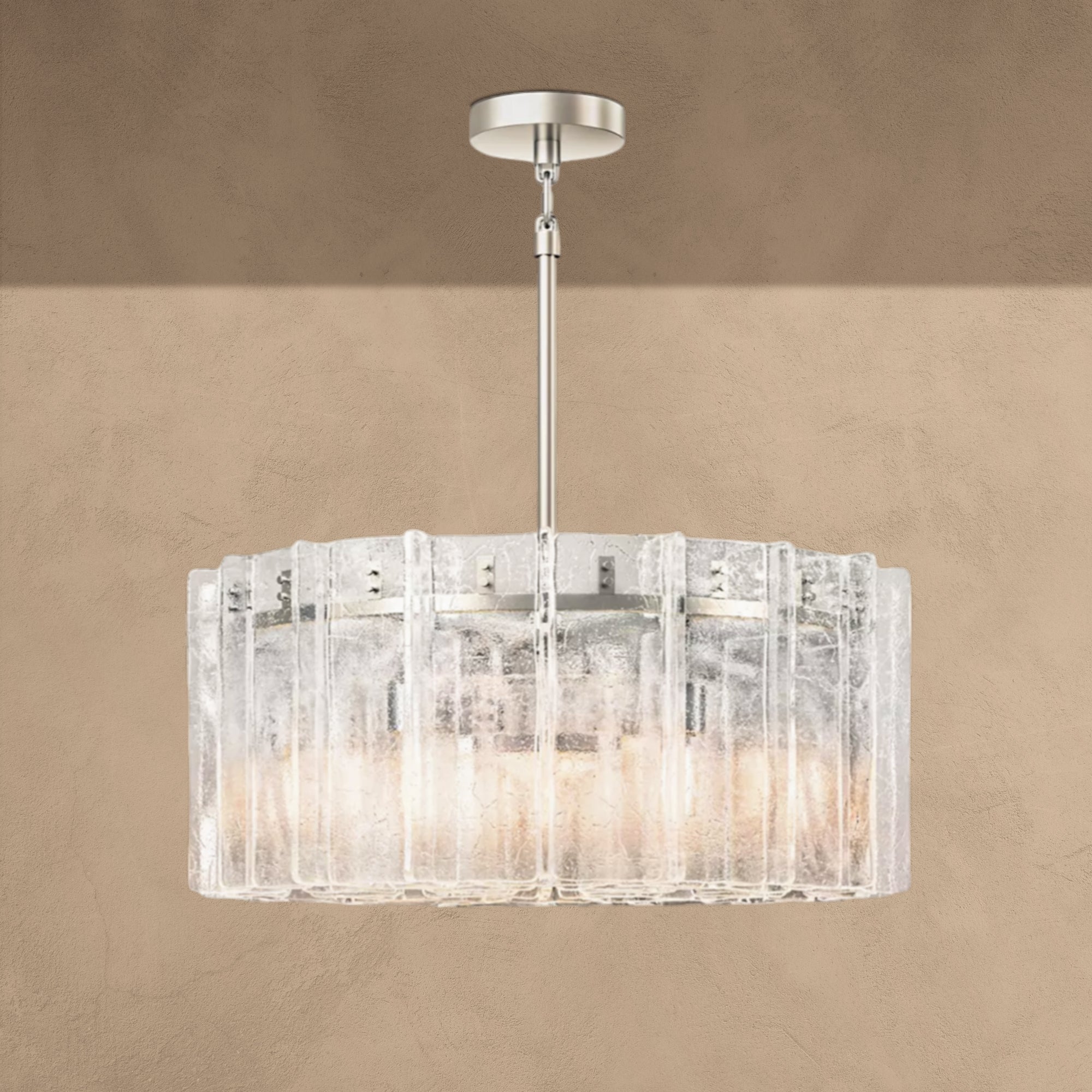 Latrel Clear Glass Round Chandelier 36”