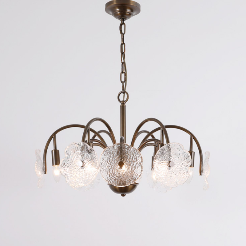 Lysen Vintage Glass Luxury Large Tiered Chandelier For Living Room