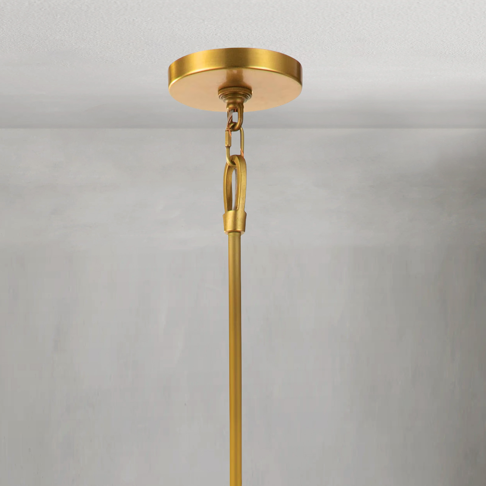 Luster Gaze Kinetic Brass 12-Light Chandelier - Background Shot