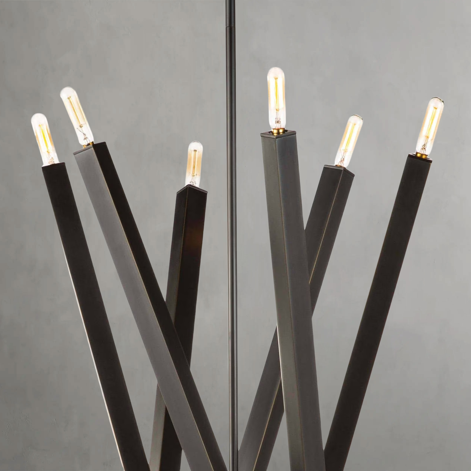 Luster Gaze Kinetic Brass 12-Light Chandelier - Background Shot