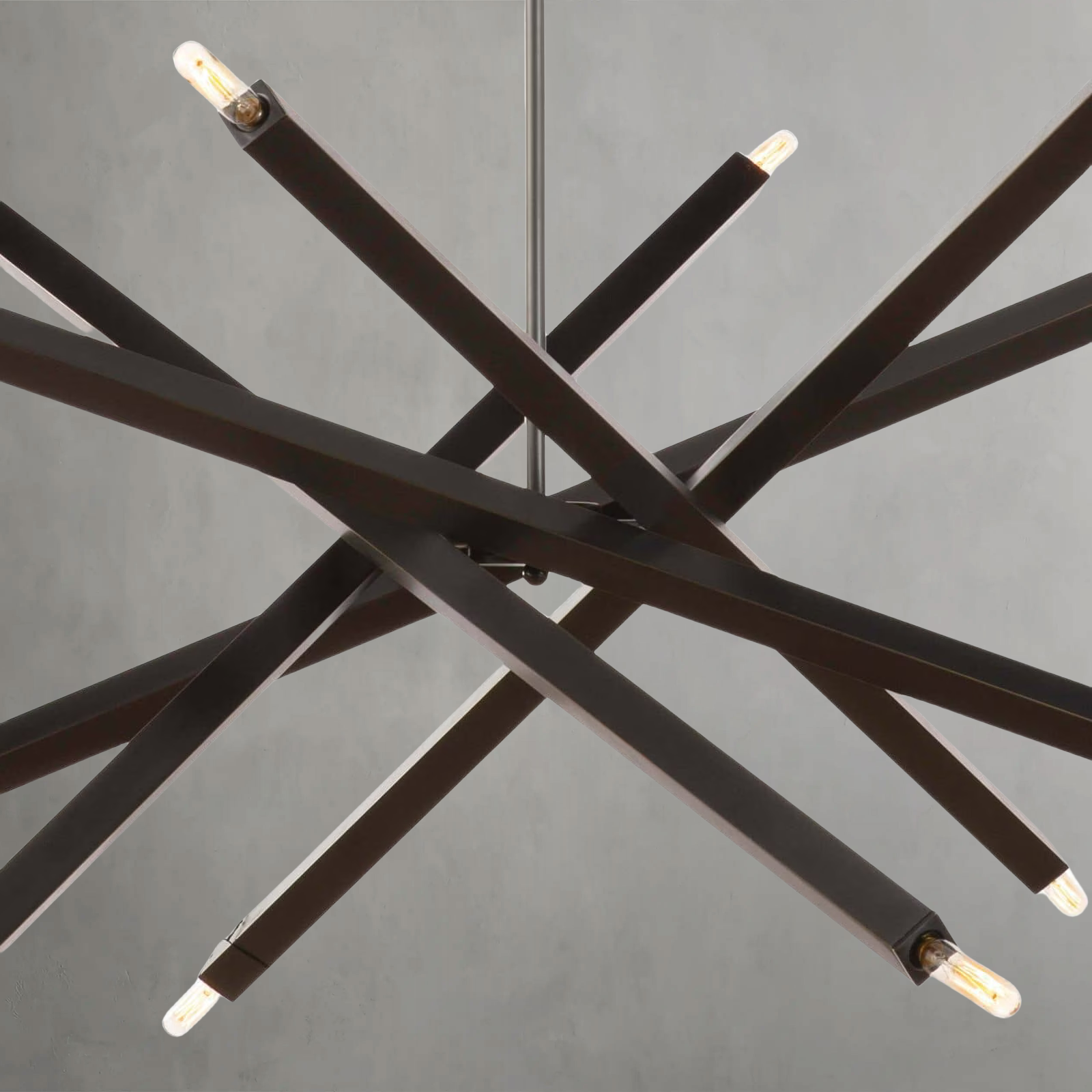 Luster Gaze Kinetic Brass 12-Light Chandelier - Background Shot