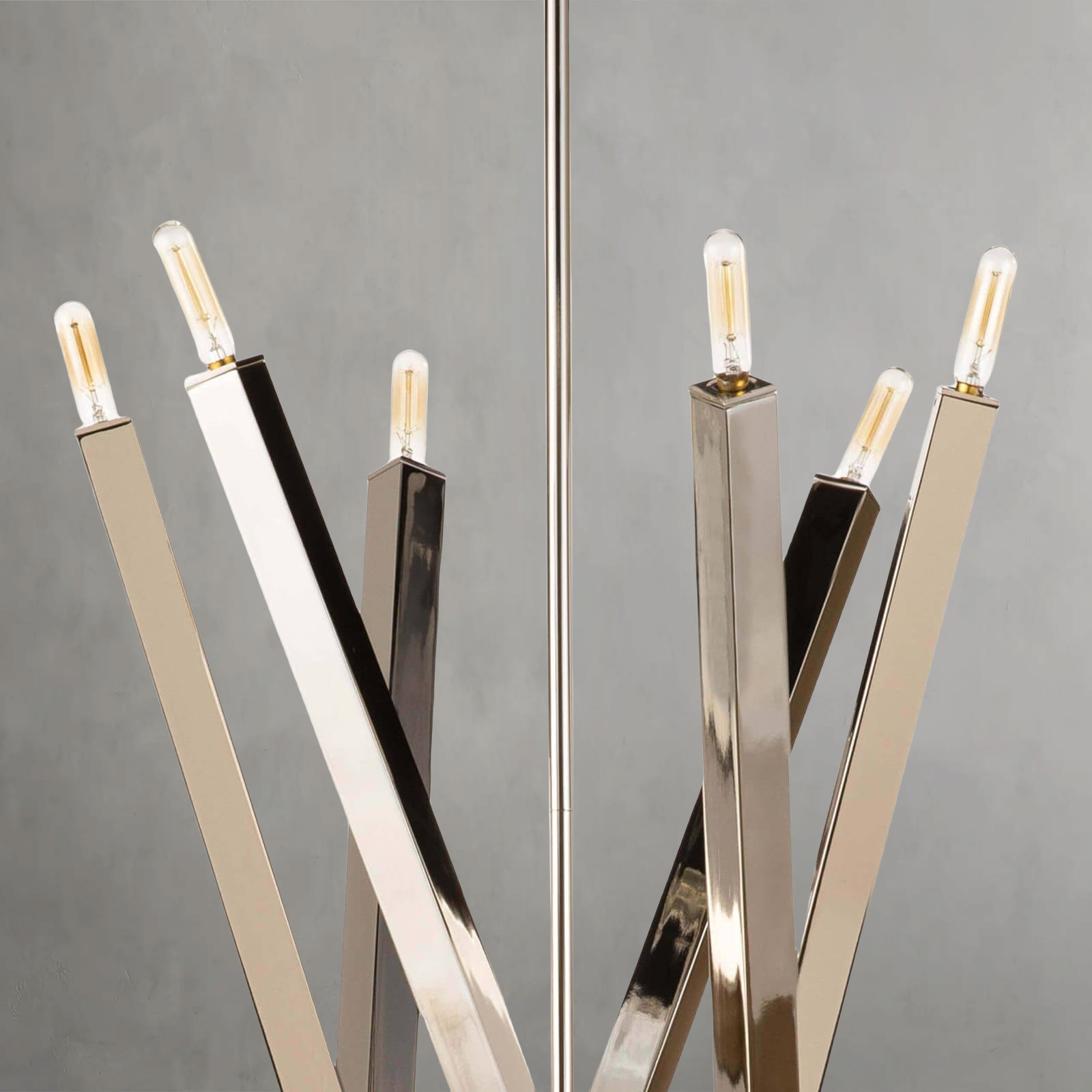 Luster Gaze Kinetic Brass 12-Light Chandelier - Background Shot