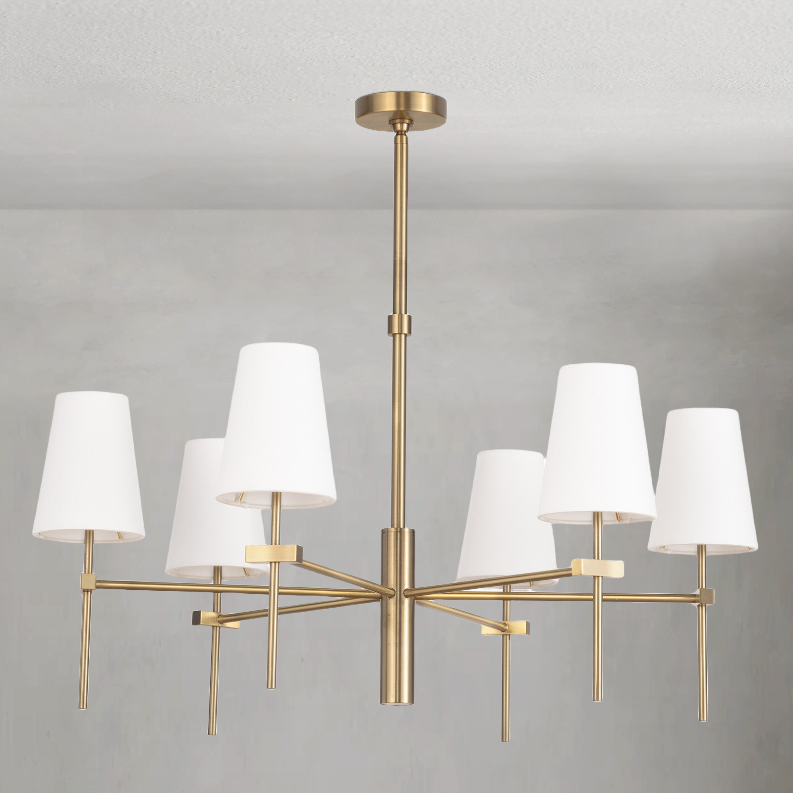 Luster Gaze Veridian Grand 6-Light Chandelier - Background Shot