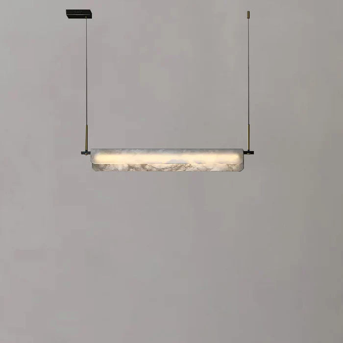 Luster Gaze Opulent Alabaster Linear LED Chandelier - Background Shot