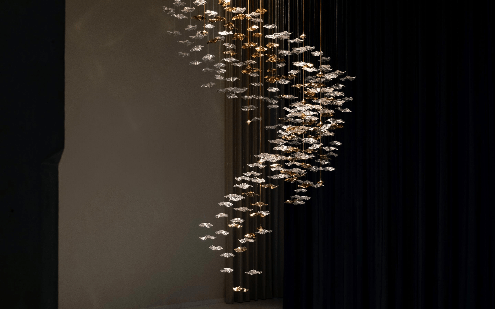 Tidal Stair Crystal Spiral Chandelier