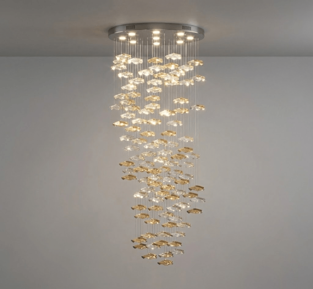 Tidal Stair Crystal Spiral Chandelier