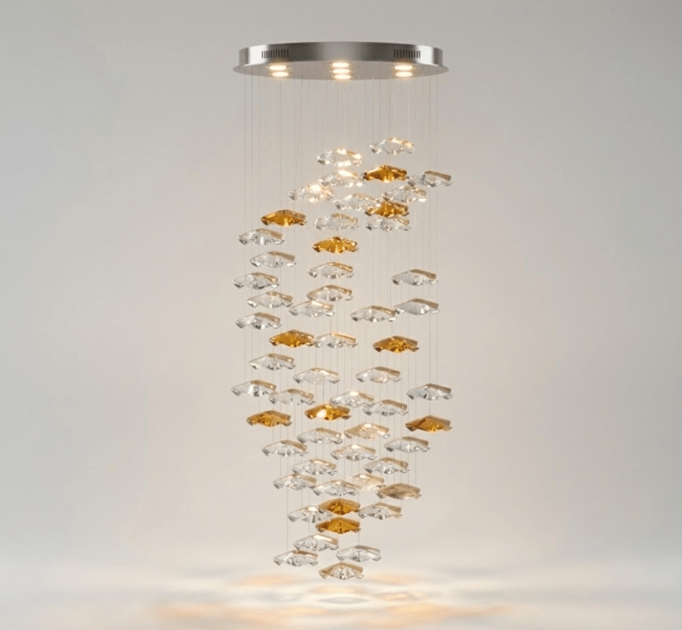 Tidal Stair Crystal Spiral Chandelier